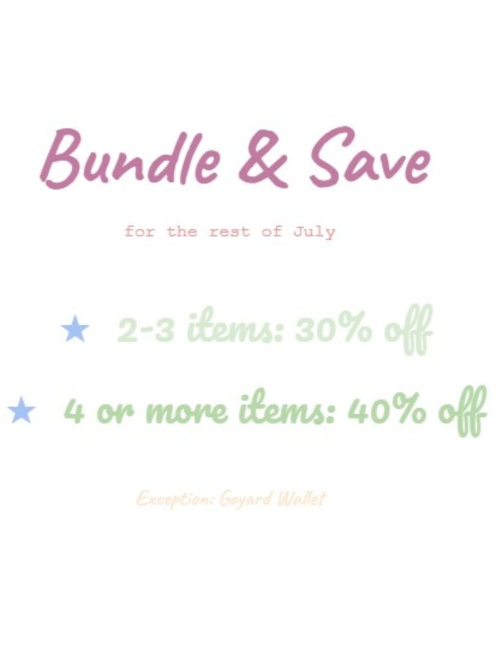 Bundle & Save for the month of July!!!
